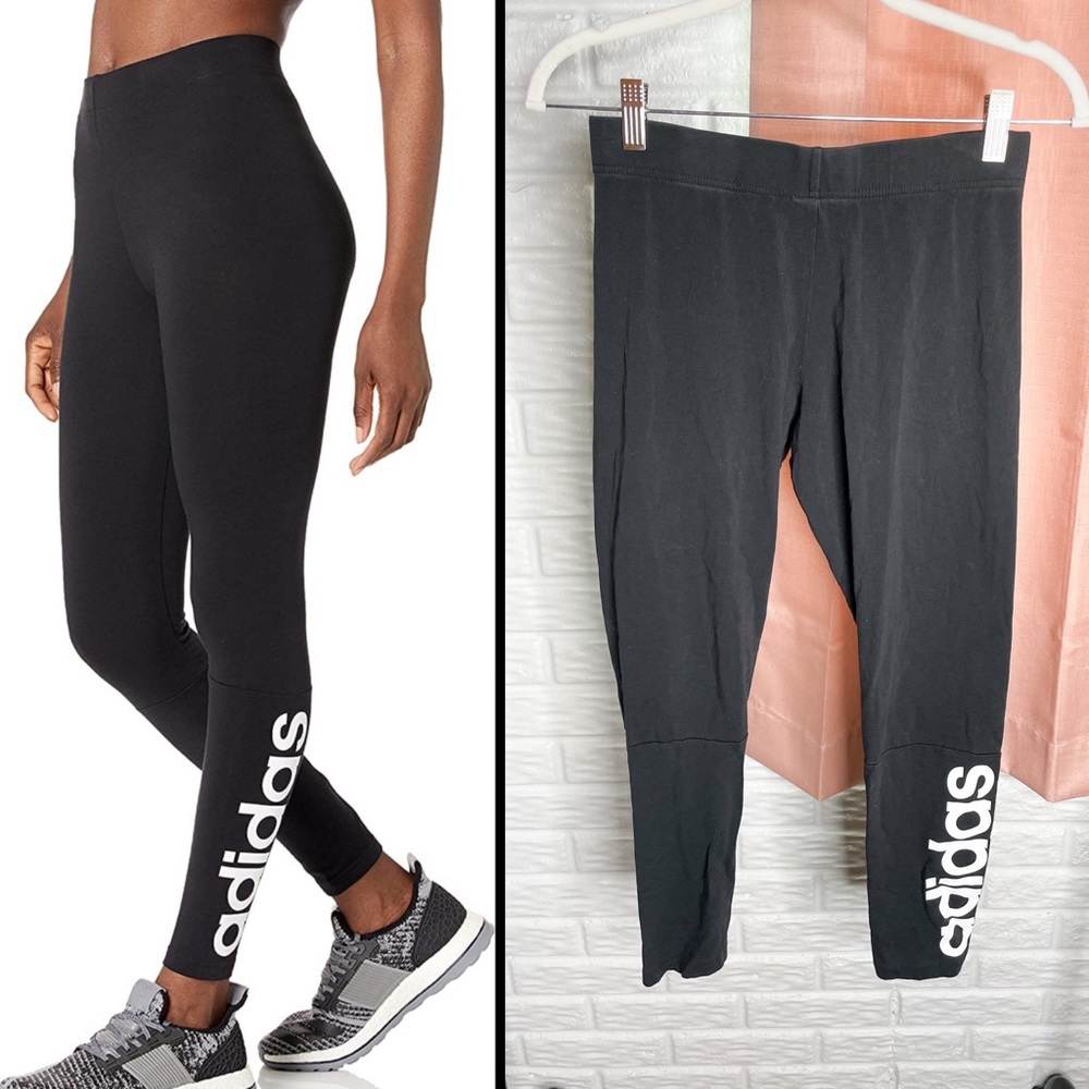 Adidas Black Essentials Linear Tight Leggings - image 1